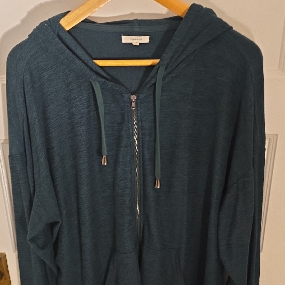 Maurices Deep Teal Zip-Up Hoodie